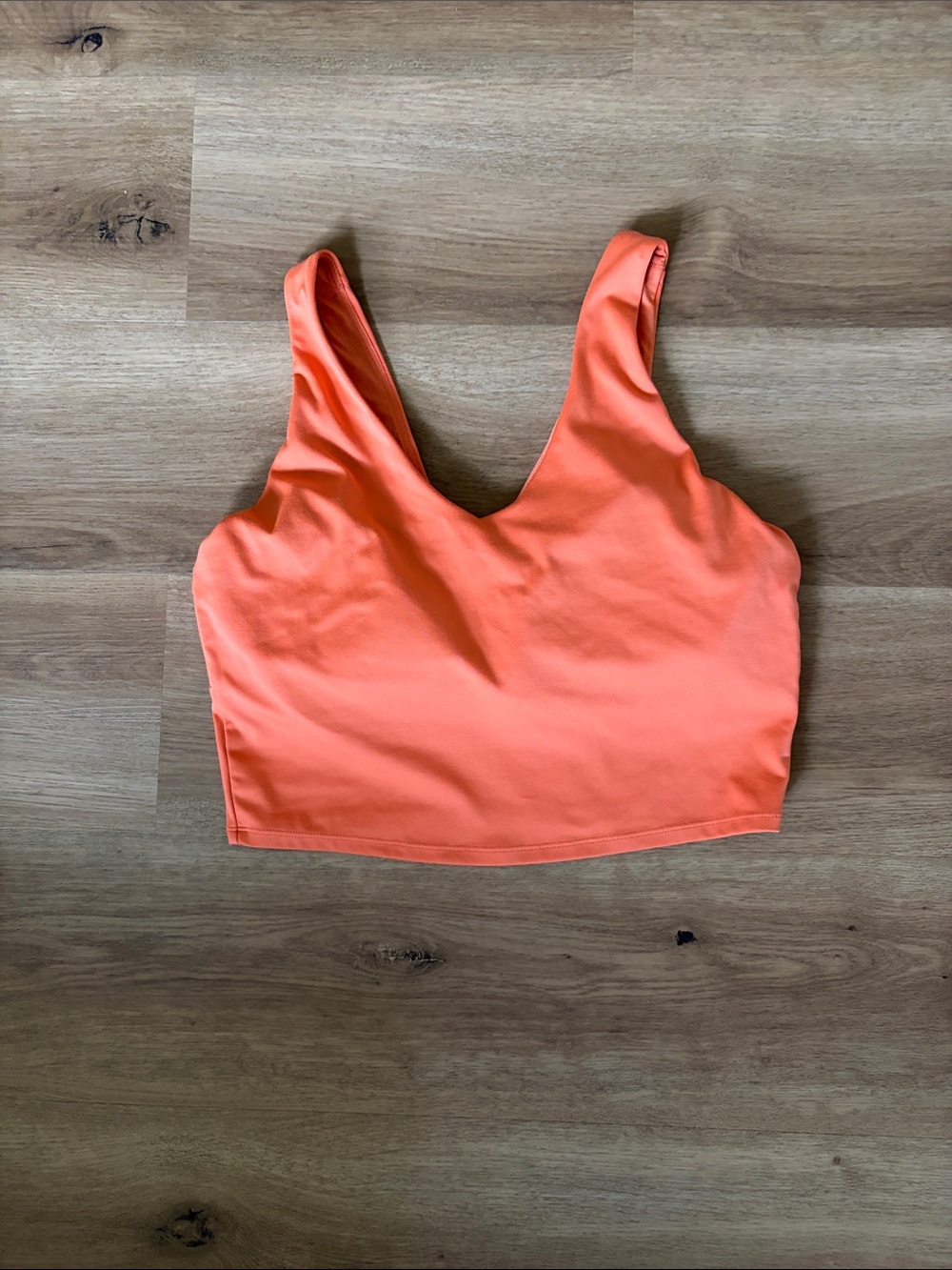 all in motion Coral Orange V-Neck Crop Tank